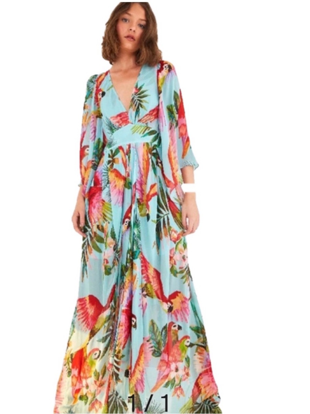 FARM Rio Tropical macaw Maxi Dress